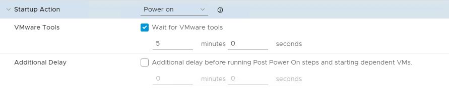Pre and Post Power On Steps As part of a recovery plan, VMware Site Recovery can run a command on a recovered virtual machine after powering it on.