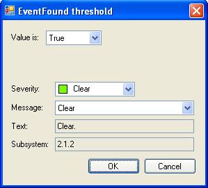 Adding or editing a Profile Add : Click this button to define a threshold value and