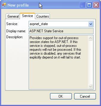 Adding or editing a Profile The Service tab The Service tab lets you define the service to be monitored by the profile. This tab is valid for the Service group s profiles only.