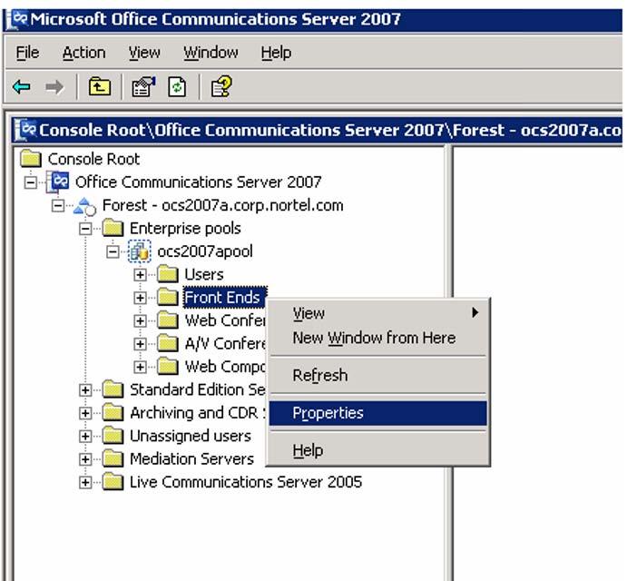124 Configuration Figure 37 Office Communications Server Front Ends 3 Click on the Host Authorization tab and select the Edit button 4 In the Server section, click on the IP Address button and enter