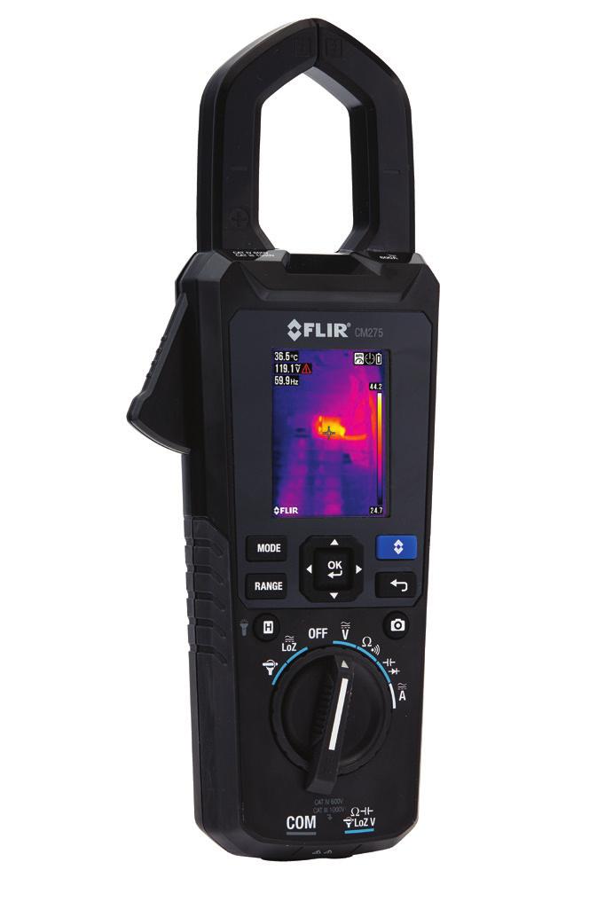 INDUSTRIAL IMAGING CLAMP METERS TM FLIR CM174/275 The FLIR CM174 and CM275 clamp meters combine thermal imaging with electrical measurement into powerful inspection, troubleshooting, and diagnostic