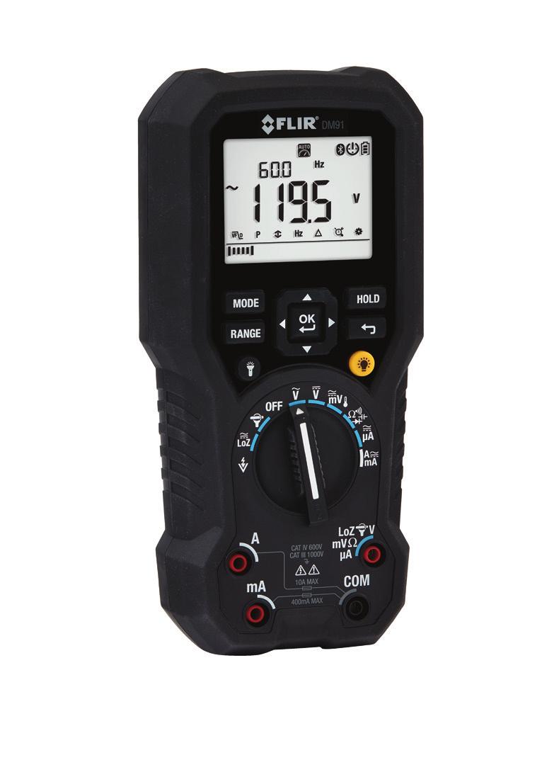 INDUSTRIAL TRMS MULTIMETERS TM FLIR DM90/91 The FLIR DM90 and DM91 are affordable, safe, and reliable digital multimeters for a wide range of electrical and electronic system applications.