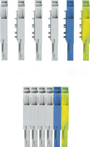 mm² green-yellow, right element, with slot for comb Assembled by the user in-situ from single-pole plug elements, the combination plug-in terminals in kit form provide a customized solution for every