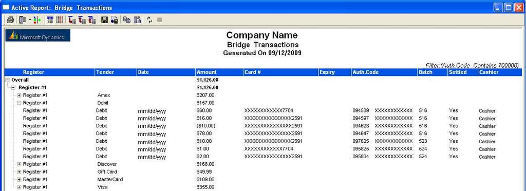 In Store Operations Manager, click Reports Custom Force Post Transactions.