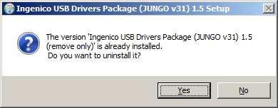 Yes to uninstall the older version prior to continuing with this installation.