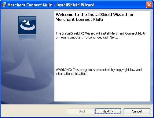 Step 02: Install Merchant Connect Multi Open the Step 01 - Merchant Connect Multi Setup