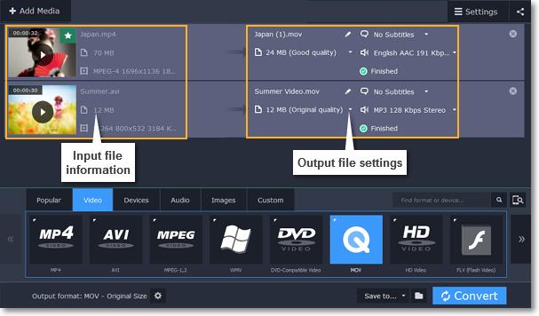 Drag and drop from Finder Or simply drag the files from any Finder window onto Movavi Video Converter to add them to the queue.