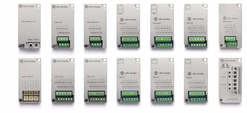Select Micro800 Plug-in Modules and Accessories Micro800 plug-in modules extend the functionality of embedded I/O without increasing the footprint of the controller.
