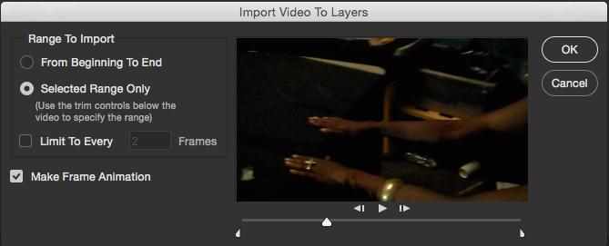 Open Photoshop CC Go To Menu Bar > File > Import > Video Frames to