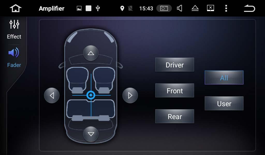 Choose from Driver, User, Front, Rear, and All. 5.