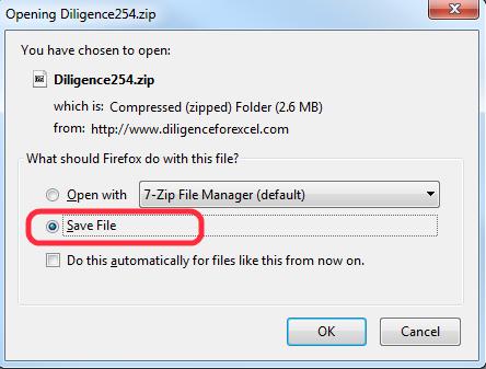 Installing & Running Diligence for Excel (If you have acquired the file by email rather than the website portal, please jump straight to 3) 1.