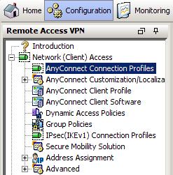 Configuring a Connection Profile for Network (Client) Access A connection profile consists of a set of records that determines tunnel connection policies.