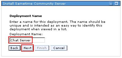 Enter a name for your Community Server Deployment Plan.