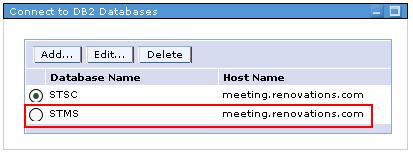 You have now created successfully your DB2 Database connection for the Sametime Meeting