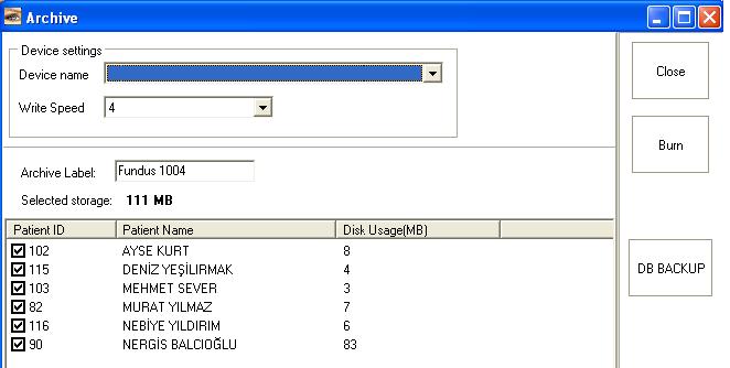 ARCHIVING Intelligent archiving feature enables to select only the images not archived yet and calculate