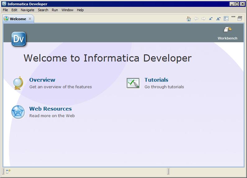 Step 2. Start Informatica Developer Start the Developer tool to begin the lesson. 1.
