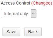 Then, click the "Save" button to save the changes of access restriction.