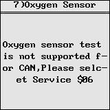 After reading the Oxygen Sensor the screen will show the sensor menu of every group of sensors, then select to read according to the needs.