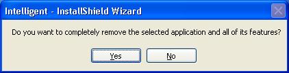 2. Click Yes to complete remove the selected application and all of