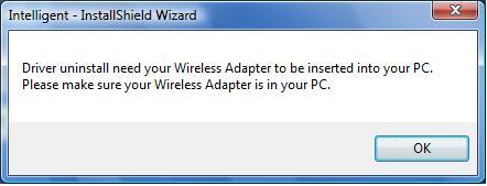 following screen will show up and request to insert Wireless LAN USB Adapter to