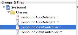 Xcode_ Xcode file-new Project View-based Application choose AudioRecorder Save AudioRecorder Interface Builder SysSoundViewController.xib AudioToolbox.framework Xcode_SysSoundViewController.