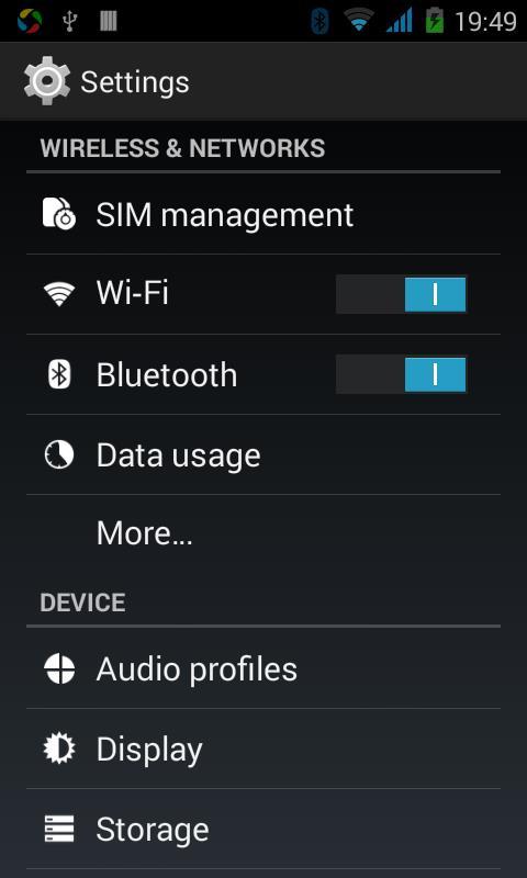 Power on Bluetooth: 1) Settings» Wireless & Networks» Bluetooth and select to power on Bluetooth.