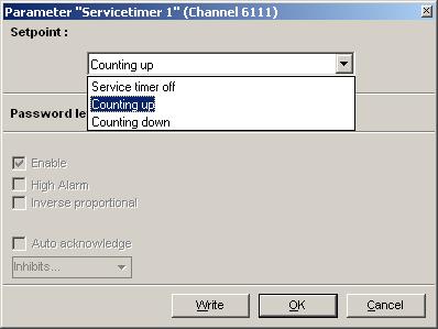 Service timers The controller can monitor two different maintenance intervals: Service timer 1 Service timer 2 The service timers both have the possibility of a for days (total elapsed time) and