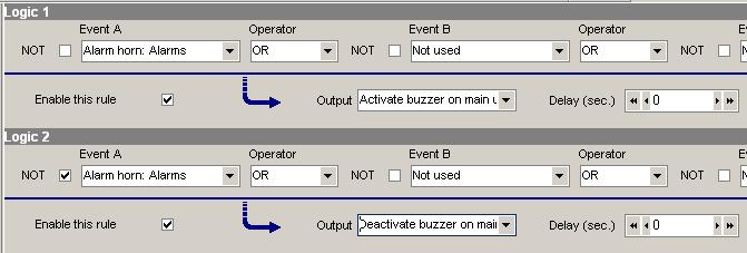 Buzzer The GC-1F has a built-in buzzer. The buzzer is configured in M-Logic.