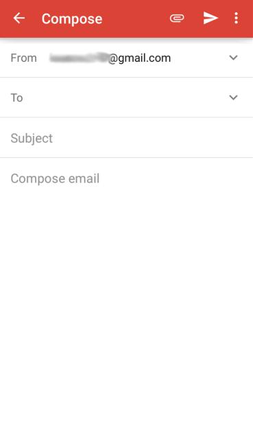 3. Enter the message recipient(s), subject, and message, and then tap Send. The Gmail message is sent.