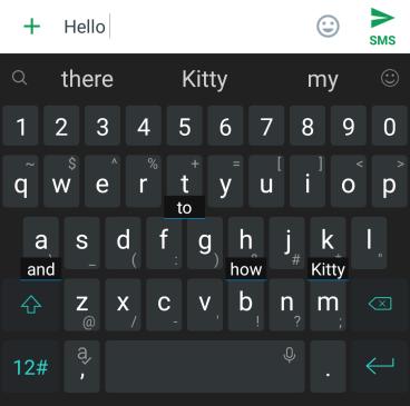 On the TouchPal keyboard, tap > Settings > Smart input and check Wave - Sentence gesture. 2. Tap Back to return to the text field. Open the TouchPal keyboard and switch to the full layout.