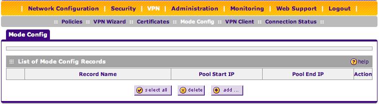 Using Mode Config for IP Address Assignment When multiple users use the same VPN connection, it is very important that a different IP address is used for each VPN client.
