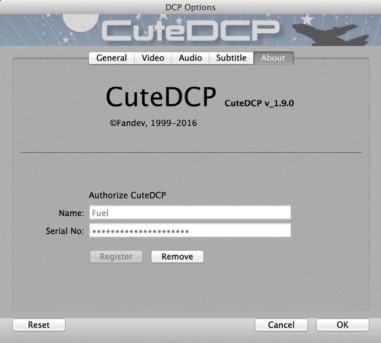 15. About tab In the About tab you can see what version of CuteDCP you are using.