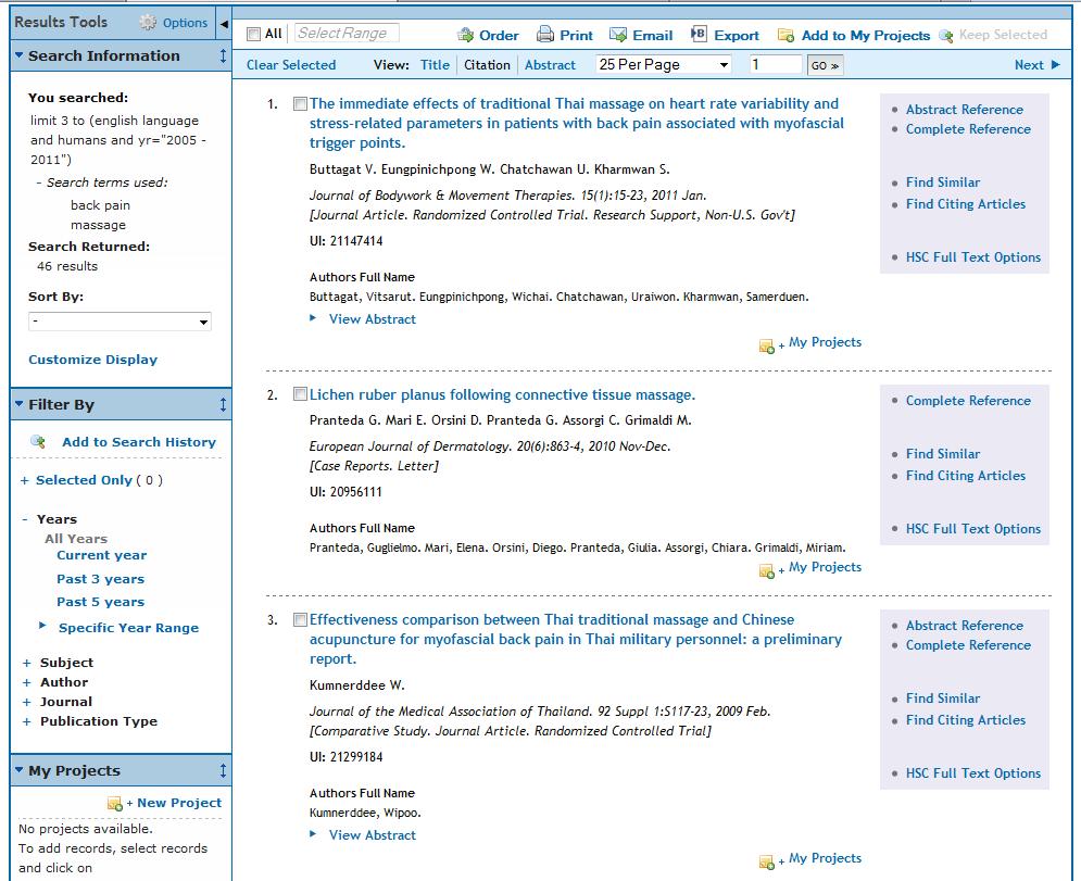 Use the Results Manager in Ovid to handle any kind of output for citations Click HSC Full Text Options If