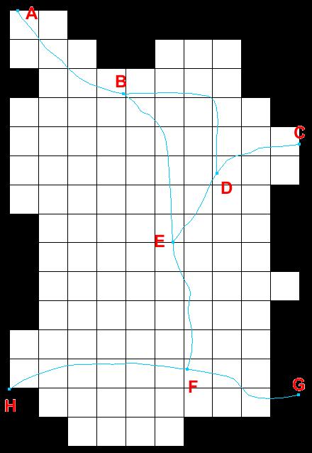 Figure 8 Nodes with letters to distinguish them 6 Map MODFLOW With everything entered, the stream arcs and nodes can now be mapped to the grid. 1.
