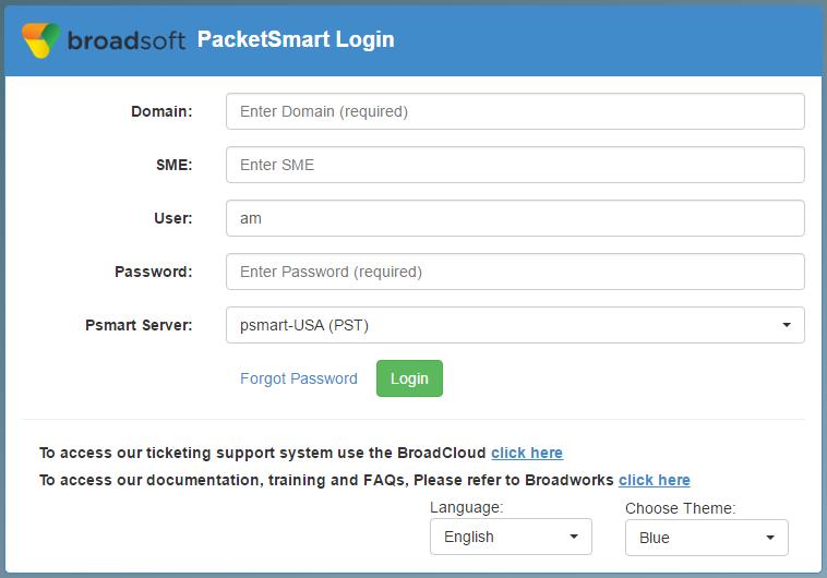 PacketSmart Monitoring 4.4 Accessing the PacketSmart Web Portal This section shows how to access BroadSoft's PacketSmart Web Portal and find analyzed information.