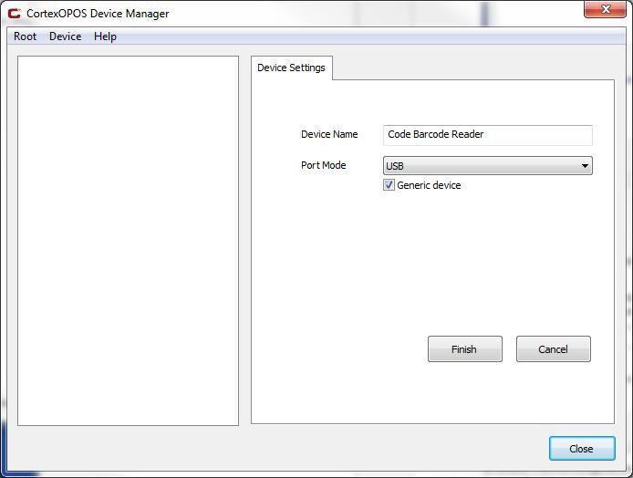 The Device Manager will detect a connected barcode reader and display the following prompts; select Yes to continue. 4.