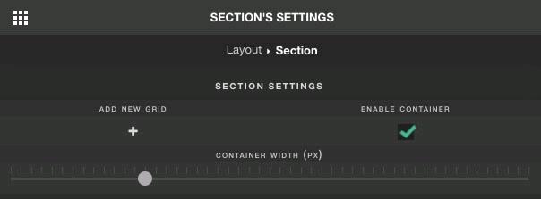 All Section settings on backend Section setting Add new Grid: When click on Add New Grid Icon variation will automatic add more a
