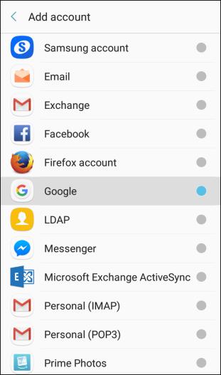 2. Tap Google, and then tap Enter your email. 3. Enter your Gmail address and password, and then tap Next. 4. Complete any additional screens if prompted. You are signed in to your Google Account.