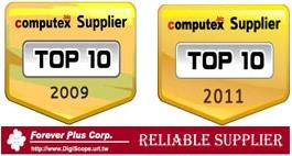 We are "The TOP 10 Supplier" at "Computex.