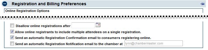 Registration options On the Fees tab Deadline for registration 12:00 a.m.