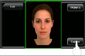 Press [Photo] on the [Add User] interface to display the photo enrollment interface, as shown in Figure 1 on the right. 2.