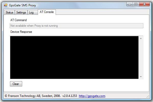 6 AT Console SMS Proxy includes an AT console where you can write AT commands to your phone.