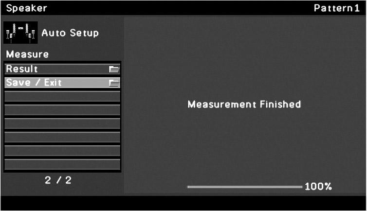 5 Use the cursor B/C to select the Measure and press ENTER to start measurement. When Multi Position is set to Yes (default), the measurement of multiple positions will follow.