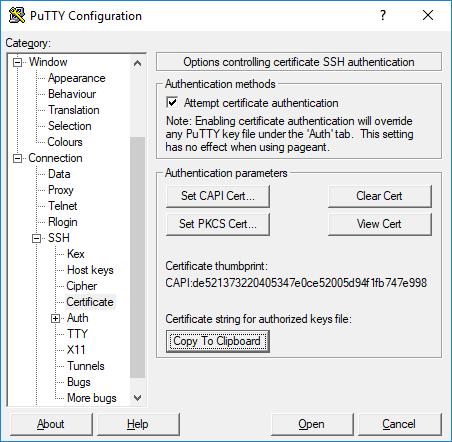 Using Putty CAC to get the SSH key Putty CAC can generate the SSH key string you need