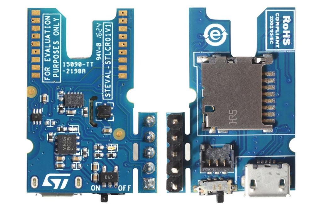 Boards included in the kit and tracking applications as standalone sensor node connected to ios/android smartphone applications. The SensorTile comes in a very small square shape 13.5 x 13.5 mm.