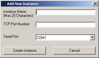 Creating Multiple RWMS Instances After you have installed and setup your first serial device with the Master instance, for each additional serial device that you wish to share on your network, you