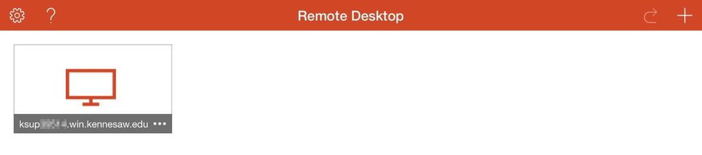 After connecting the KSU VPN, tap the Microsoft Remote Desktop App.