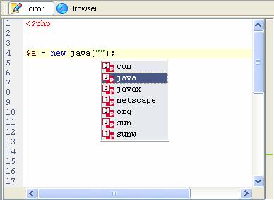 Adding Java Objects Follow the instructions below to Add Java Objects. 1. Create a project; open/create a PHP file. 2.