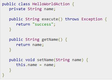Struts 2 - Hello World Example 4. Create Action Class- create a java file HelloWorldAction.