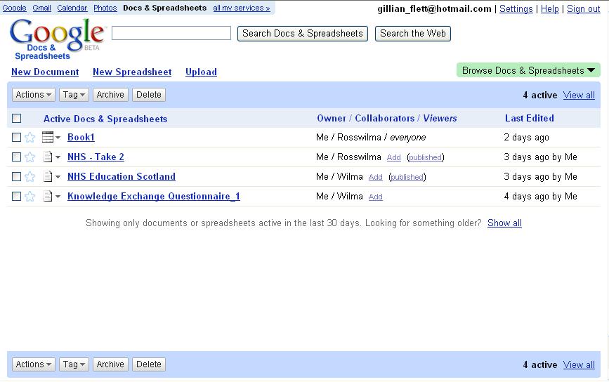 Screenshot 7 shows page layout with documents and spreadsheets loaded on to your account.